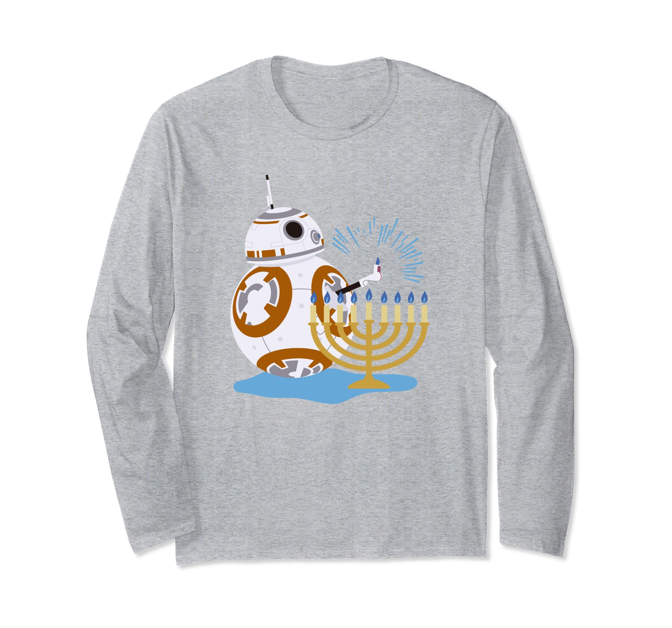 Star Wars BB-8 Menorah t-shirt manches longues coton Hanoucca