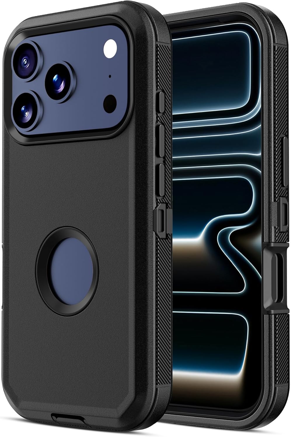 Jiunai for iPhone 17 Pro Case Shockproof Heavy Duty Dustproof Port Protection Screenless Rugged Hybrid Protective Phone Cover Case for iPhone 17 Pro 6.3’’ 2025 Men Women Teen – Black Jiunai for iPhone 17 Pro Case Shockproof Heavy Duty Dustproof Port Protection Screenless Rugged Hybrid Protective Phone Cover Case for iPhone 17 Pro 6.3’’ 2025 Men Women Teen – Black