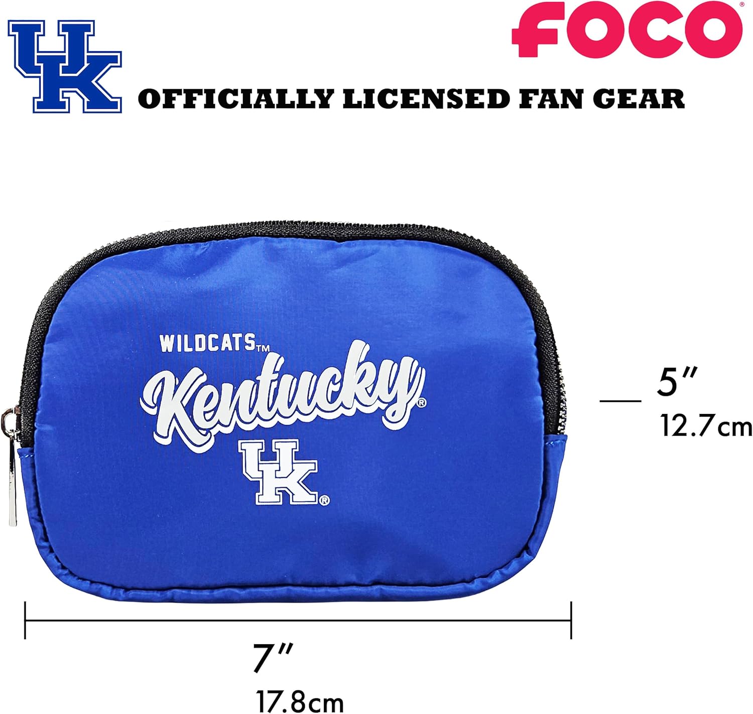 Nylon Crossbody Belt Bag–Convenient & Compact Hands-Free 6.5” Camera Pouch for Valuables–NCAA Stadium Security Approved