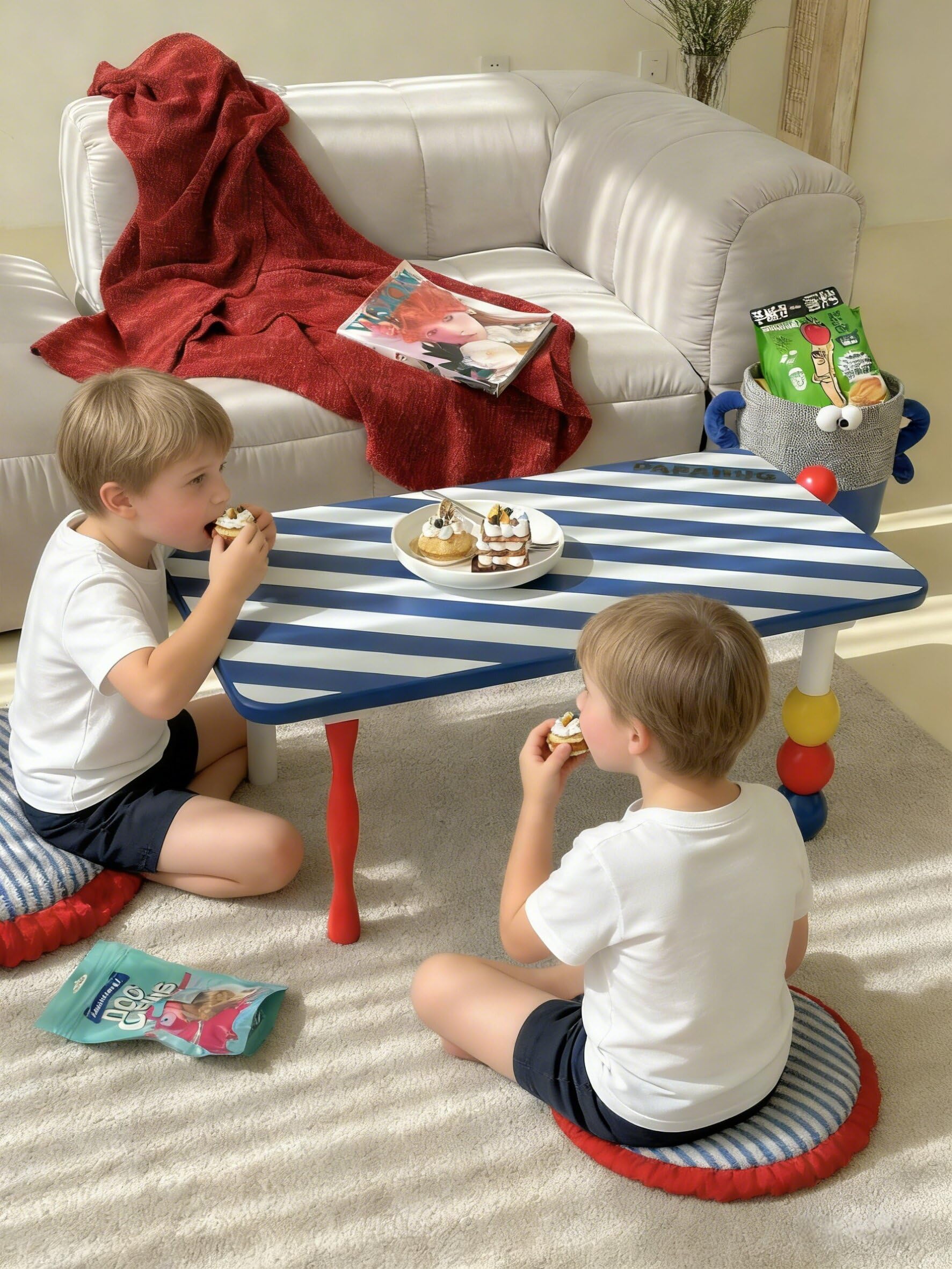 Kinder Spieltisch Kinderzimmertisch 90 x 50 x 50 cm, Maltisch für Junge Mädchen 1-8 Jahre, Picknicktisch Kindermöbel Kinderzimmer Klein Schreibtisch Basteltisch Outdoor Indoor