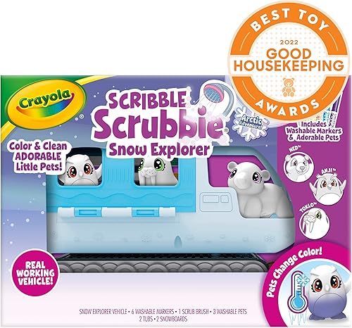 Miniatura 8 de Crayola Scribble Scrubbie Pets Arctic Snow Explorer, juguete creativo para colorear y lavar, regalo para niños de 3, 4, 5, 6 años