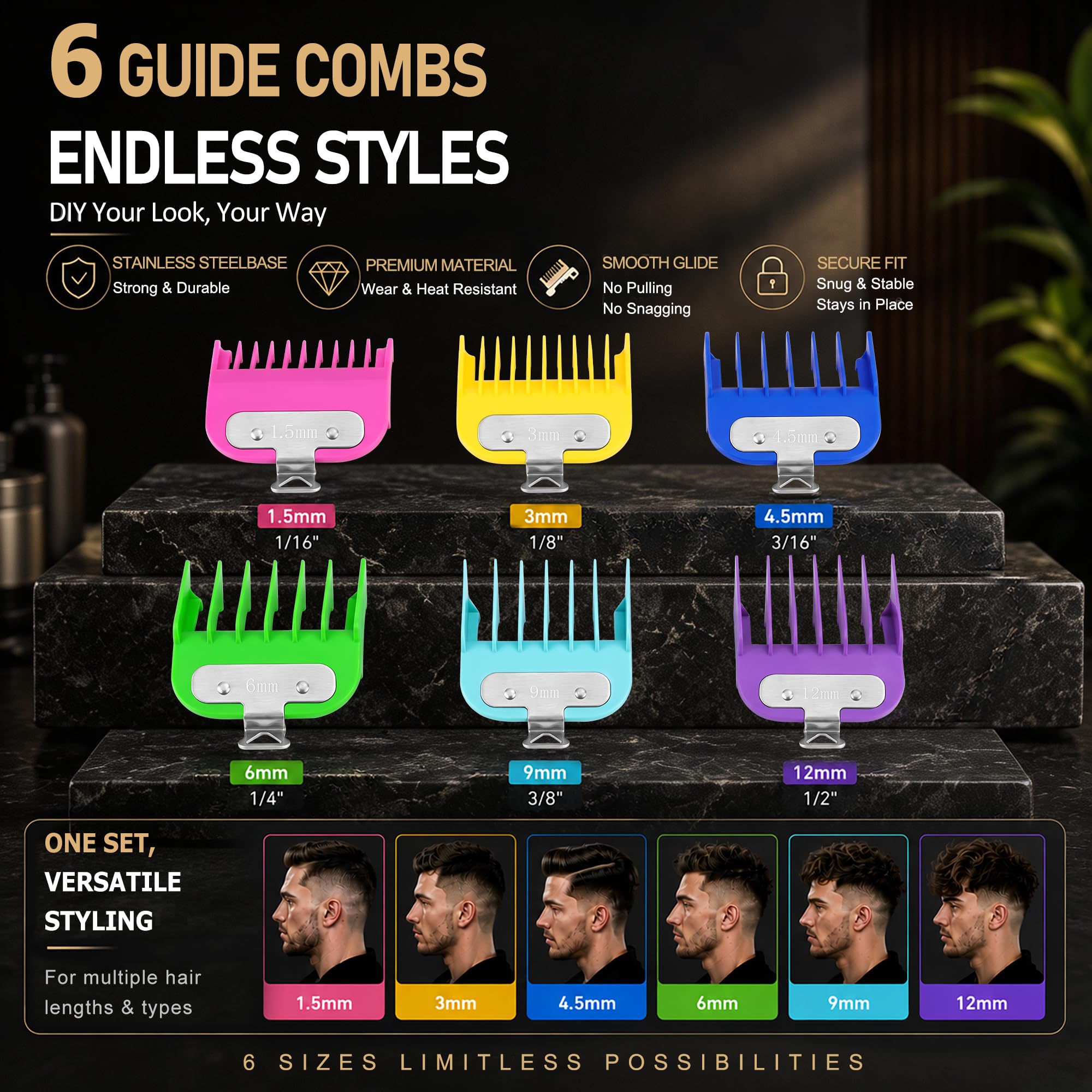 KEMEI 1387 Máquina Cortar Pelo Hombre Profesional Cuerpo Metálico