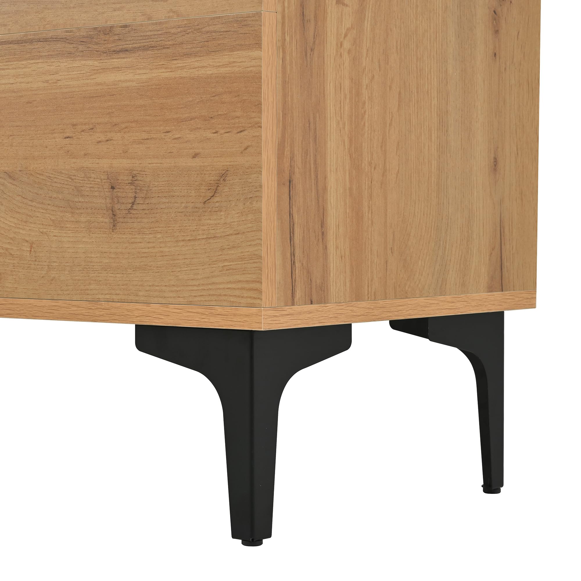 Aparador buffet armario moderno espacio de almacenamiento muebles de salón armario esquinero 120 cm ancho 76 cm alto aparador con puertas cajones minimalista negro