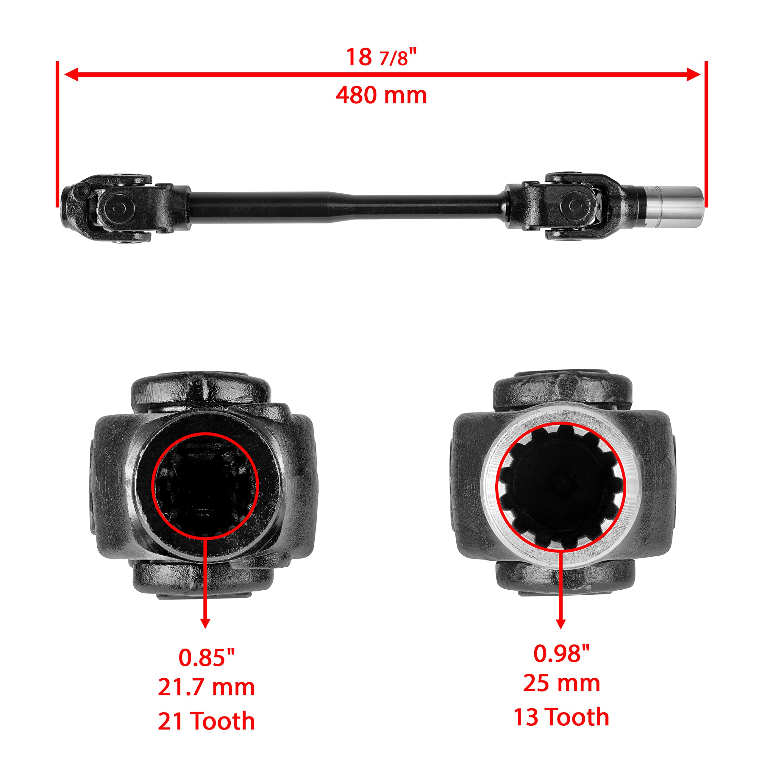 Caltric Drive Shaft Bearing Carrier Replacement For Kawasaki Mule 610 & Mule SX Models 1993-2021 - View #9