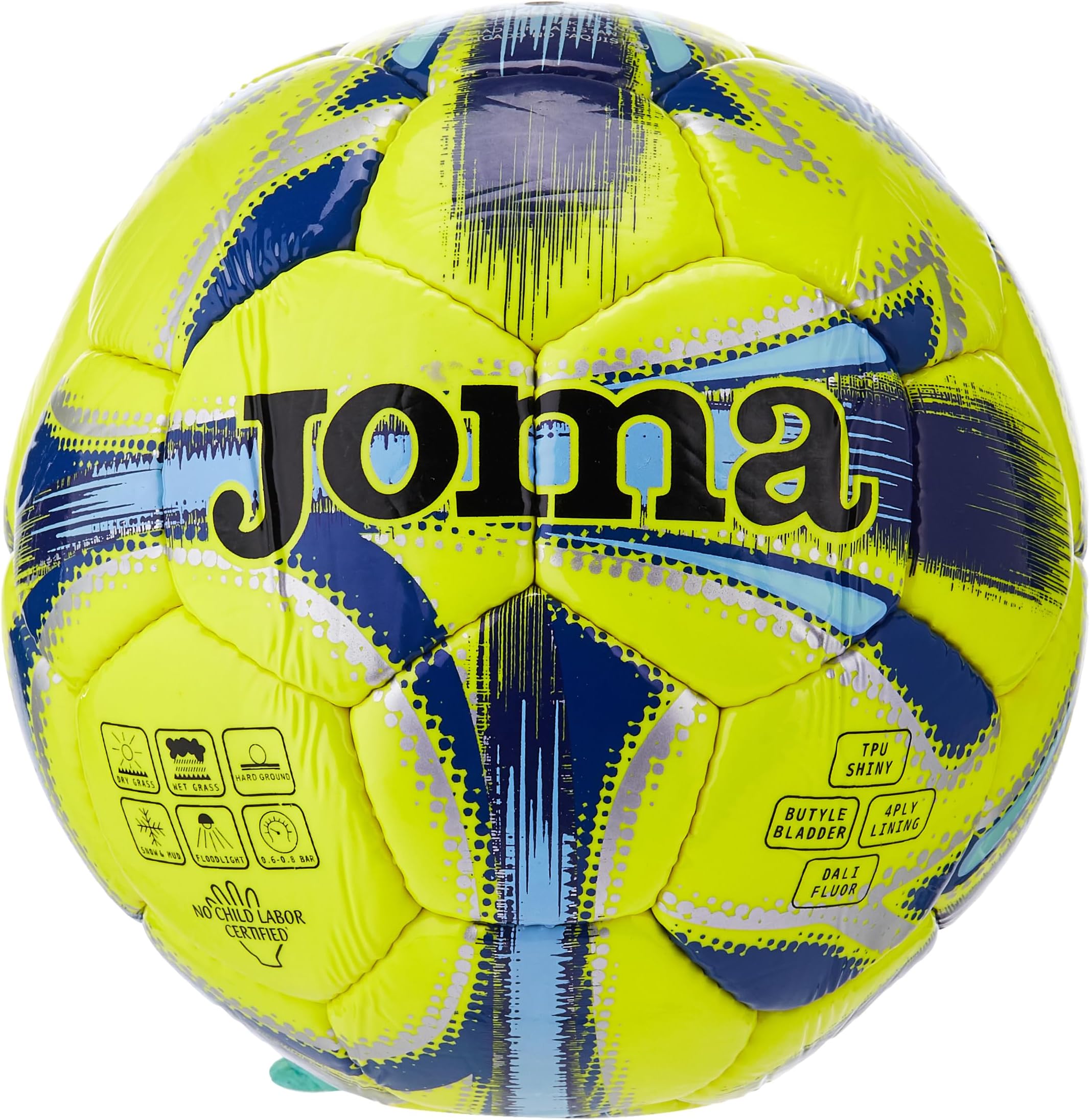 Teamwear Ball Soccer Football Dali Yellow Fluo-Navy 12 Pieces