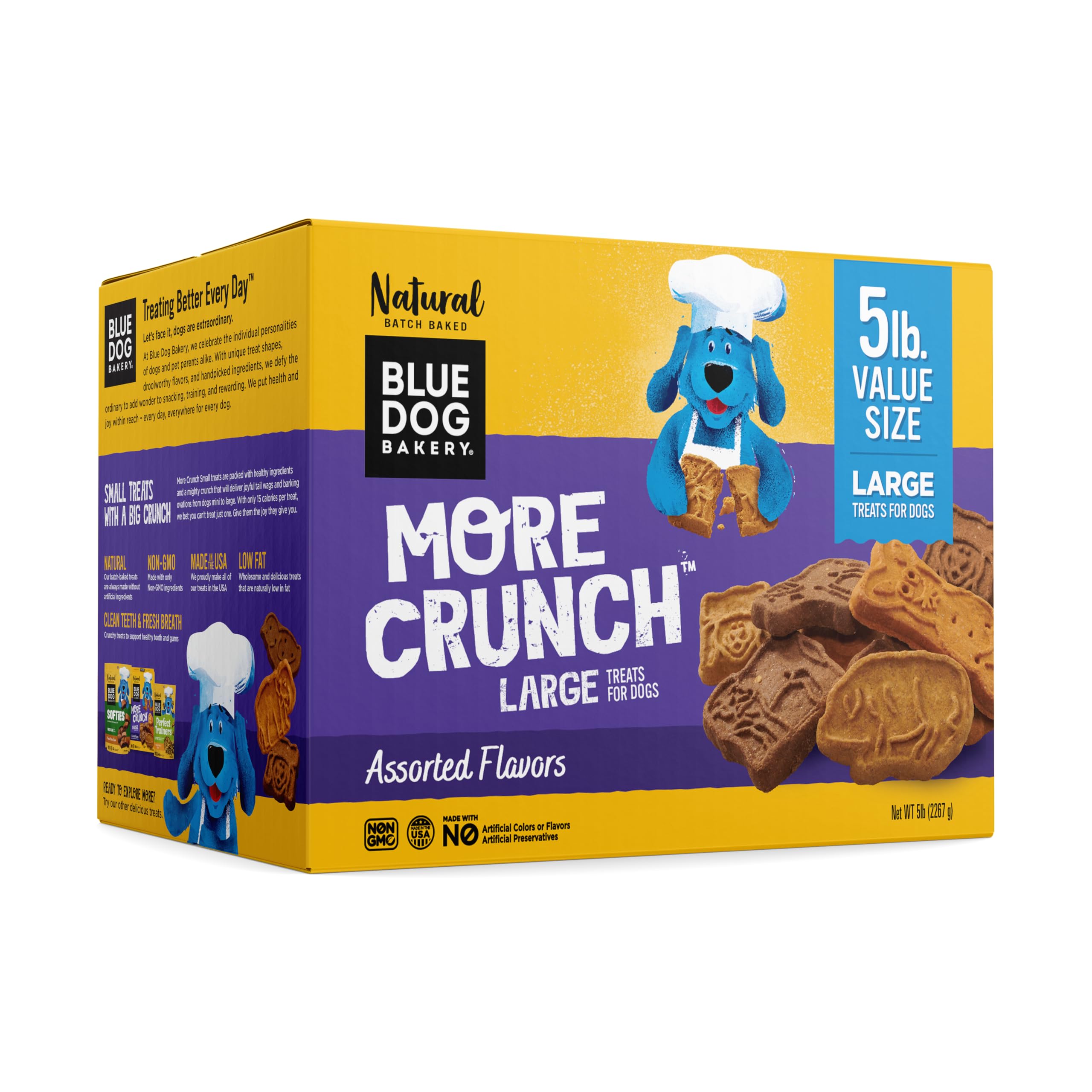 Blue Dog Bakery More Crunch Assorted Flavors, Dog Biscuits