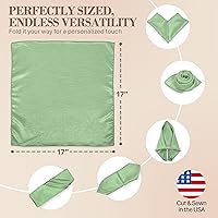 Vista 445 de Ultimate Textile -1 docena - Reversible Shantung Satin - Majestic - Servilletas de tela Majestic de 17 x 17 pulgadas color azul pizarra
