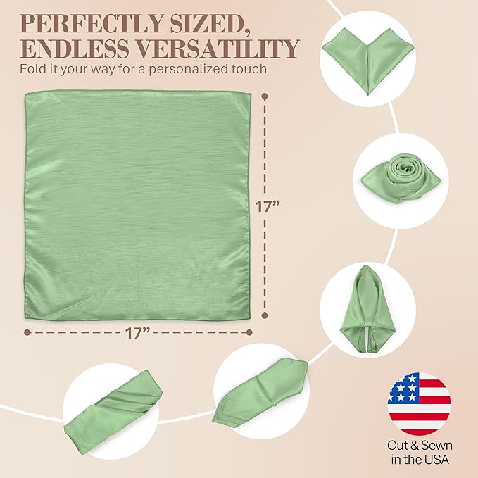Servilletas de Tela Satinadas Reversibles 43.18 cm Set de 24 miniatura 2