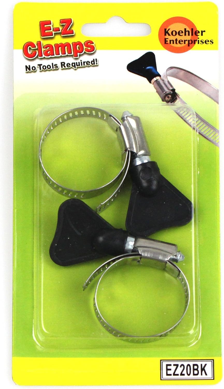 Koehler Enterprises Hose Clamps, Hose Clamp Easy Clamp Blister Pack, 2