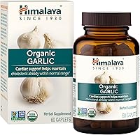 Vista 1 de Himalaya Ajo orgánico, para la salud total del corazón, colesterol y apoyo inmunológico, 1.400 mg, 60 cápsulas, suministro de 15 días
