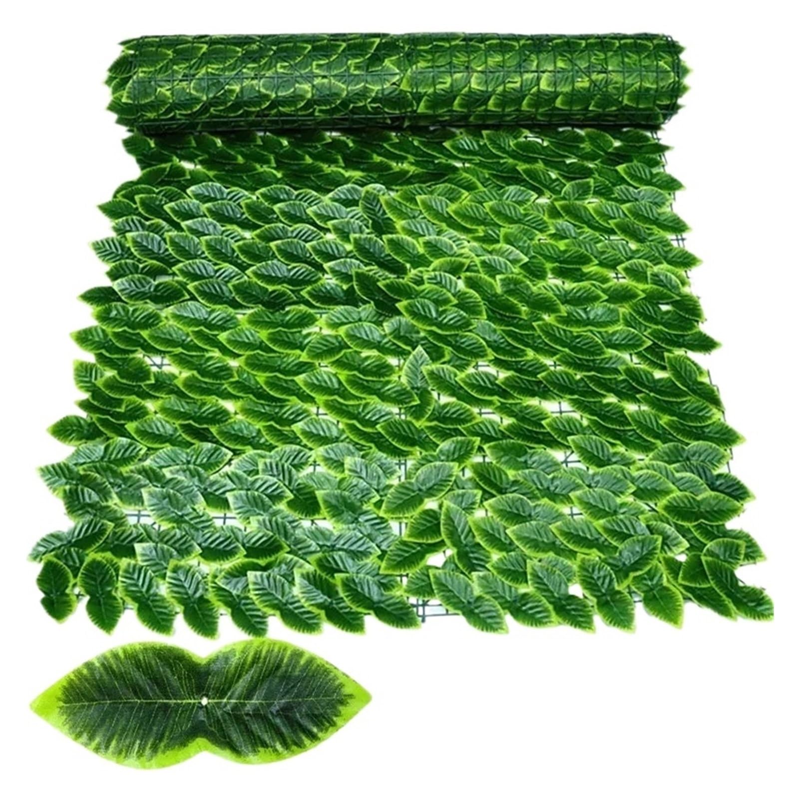 Artificial Leaf Privacy Fence Screen Fake Hedge Panels Balcony Ivy Leaves for Wall Garden Patio Decor(WL-CY-MG,50X300CM)