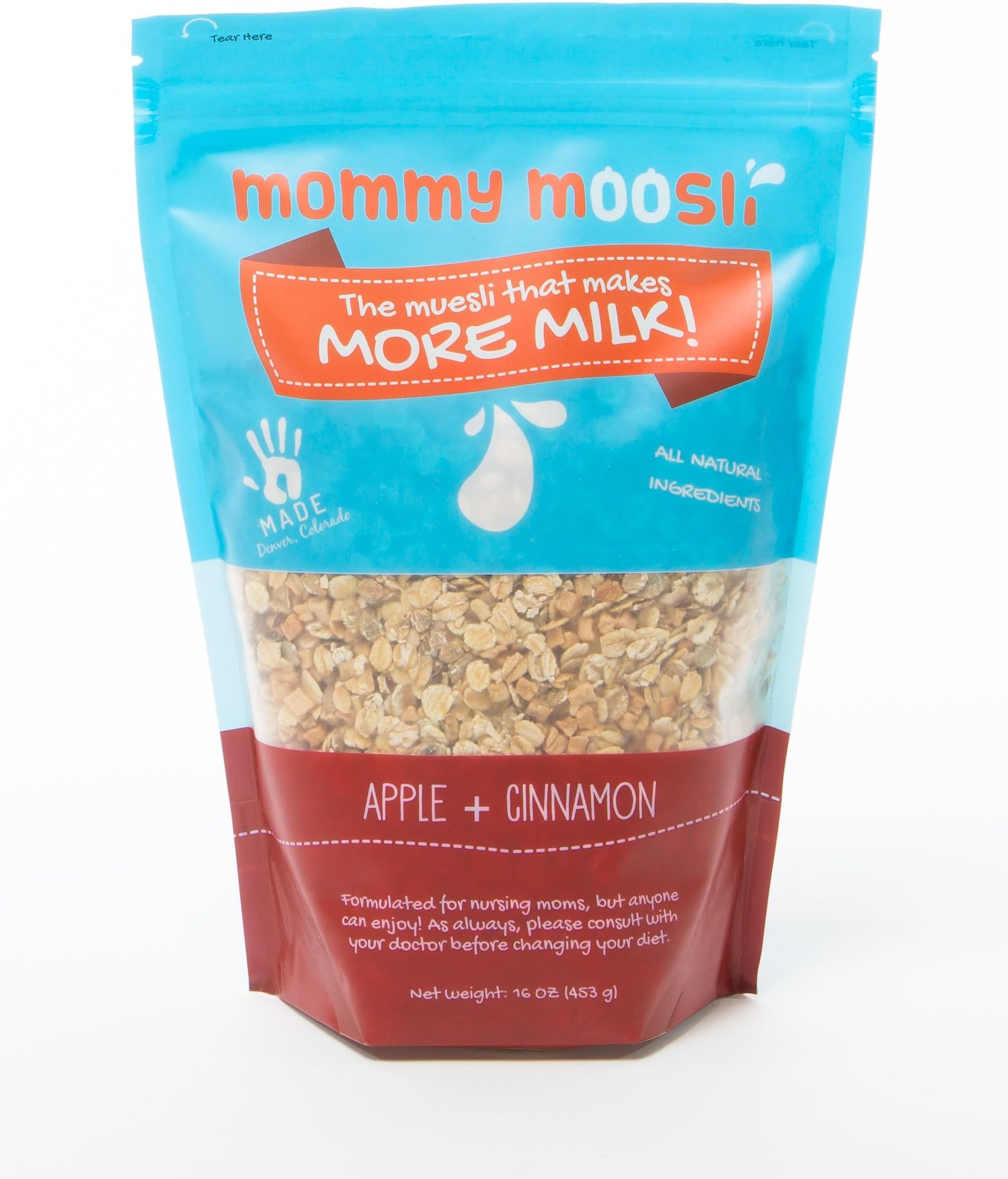 Mommy Moosli Organic Apple + Cinnamon Muesli, 16 oz