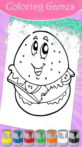 Hamburger Coloring Book: Fast Food Drawing & Art Studio – vue 4