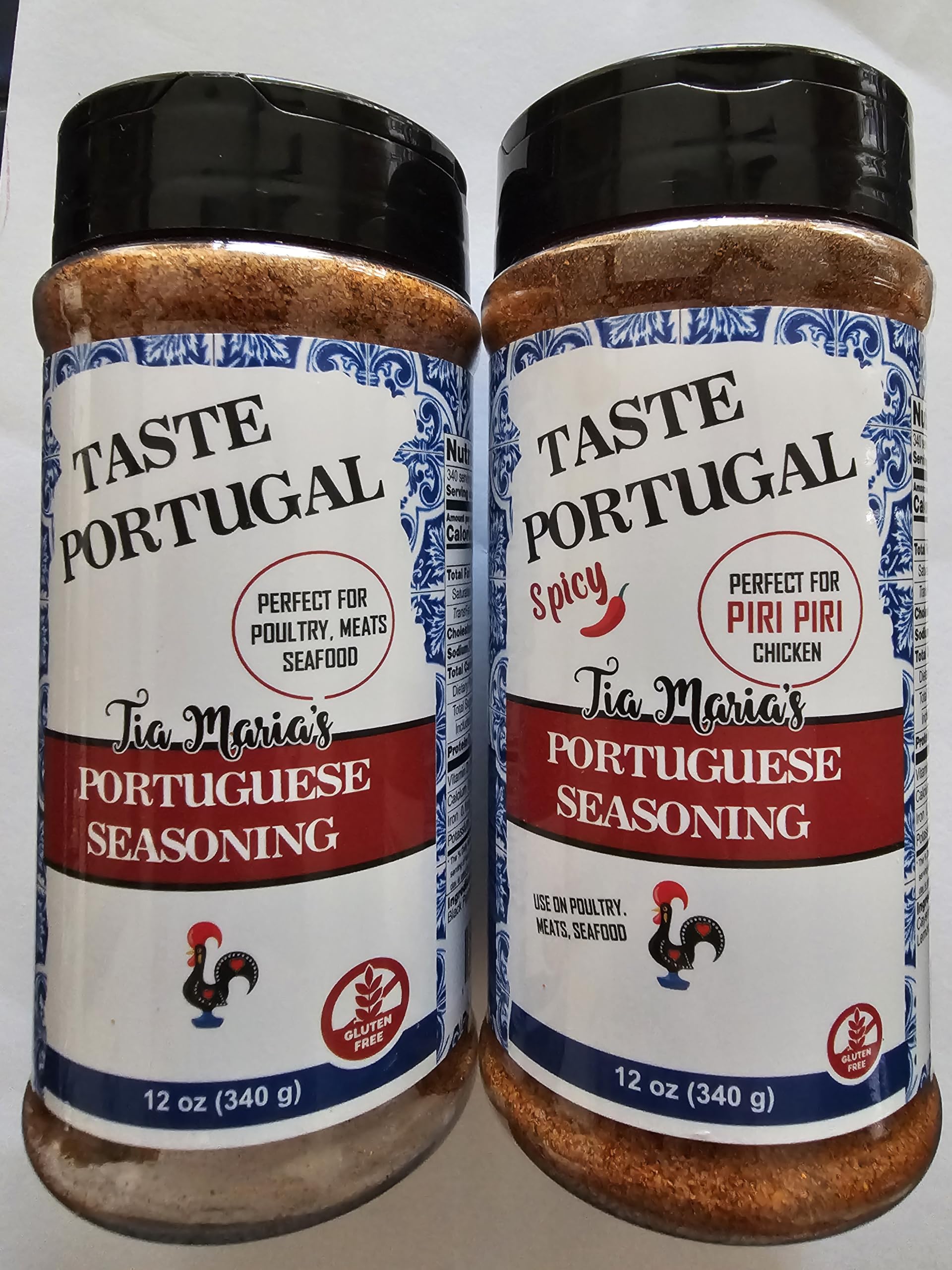 Taste Portugal Tia Maria's Portuguese Seasoning (Set of 1 - 12 ounce regular and 1 - 12 ounce Spicy)