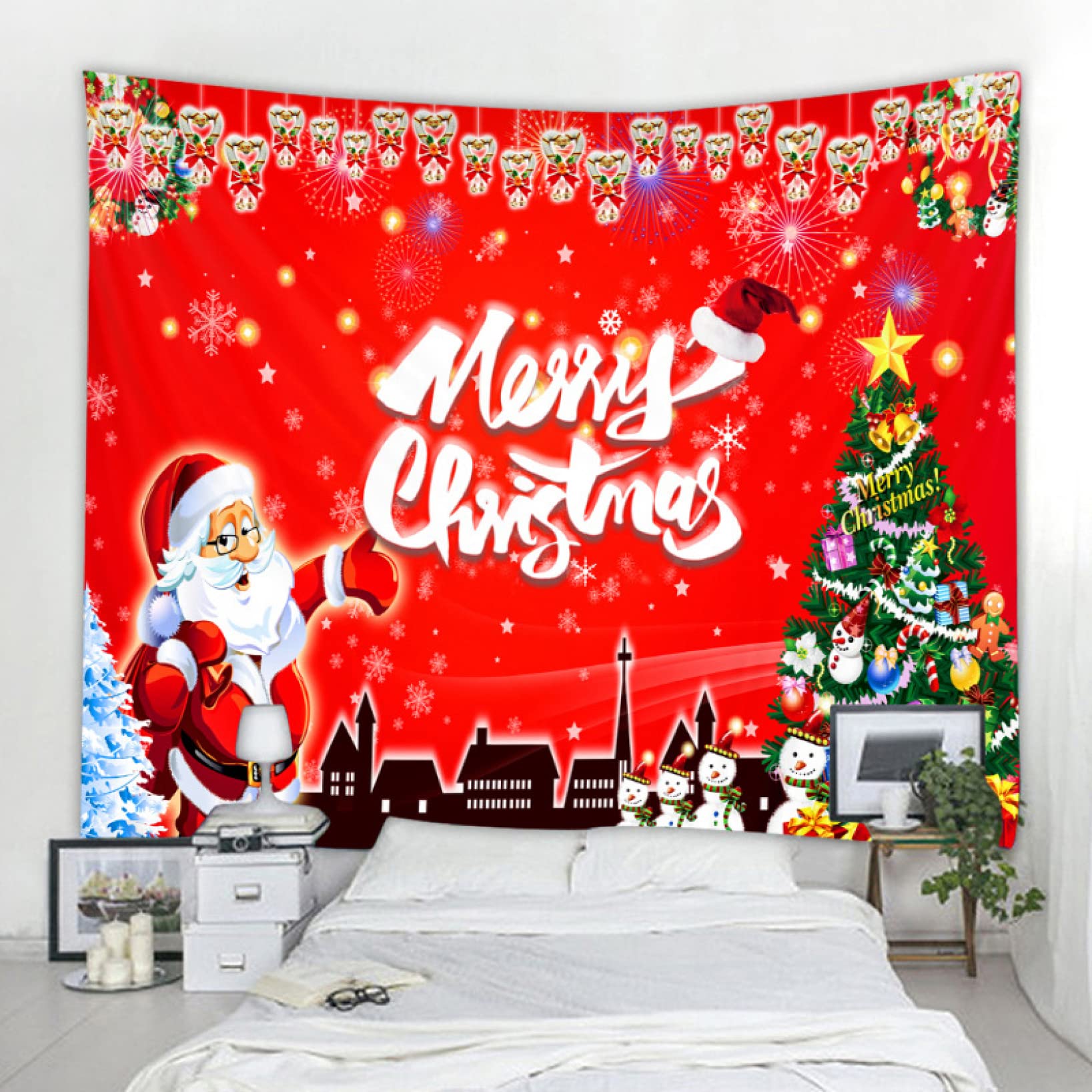 Amazon.co.jp: クリスマスツリー タペストリー クリスマス 壁飾り