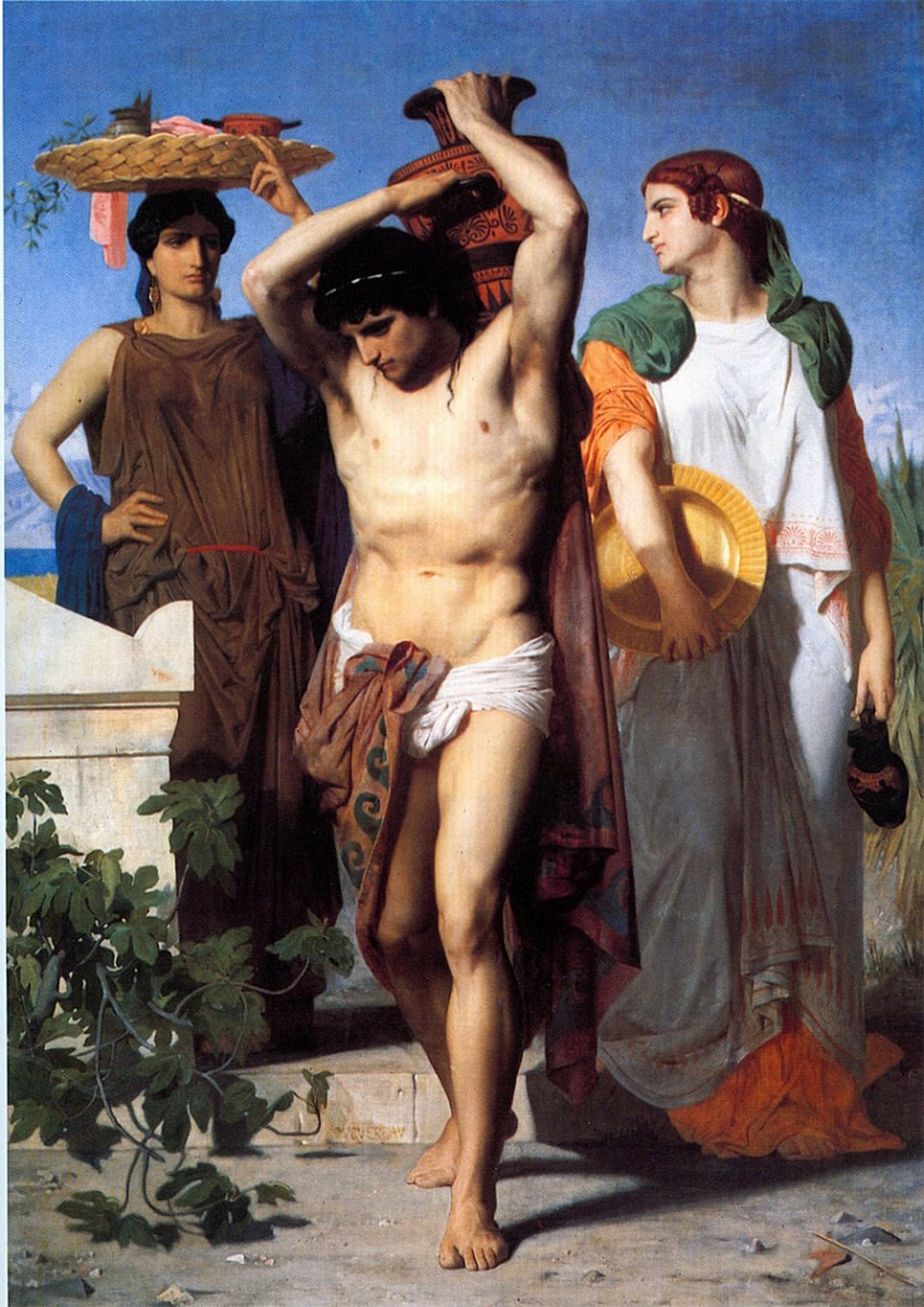 ARTXLXXBN Famous Painting Canvas Artwork Graffiti Print the Seamstress by William Adolphe Bouguereau Portrait Canvas Image for Home Decor 60x90cm