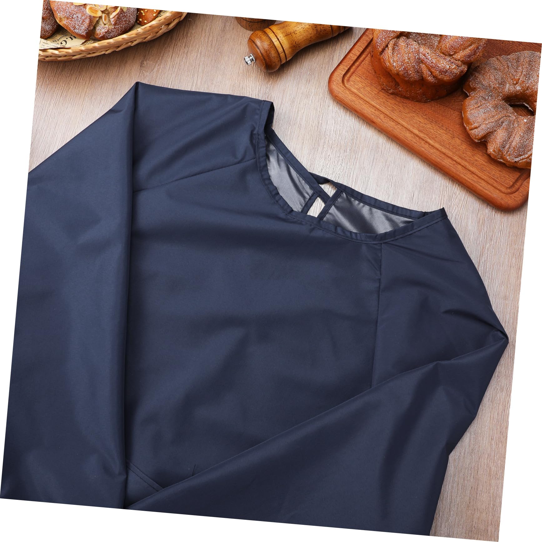 Hemobllo Delantal impermeable de manga larga con bolsillo, delantal de trabajo resistente al aceite, ideal para hornear, jardinería, cocina, limpieza, cuidado de mascotas, laboratorio y hogar, color