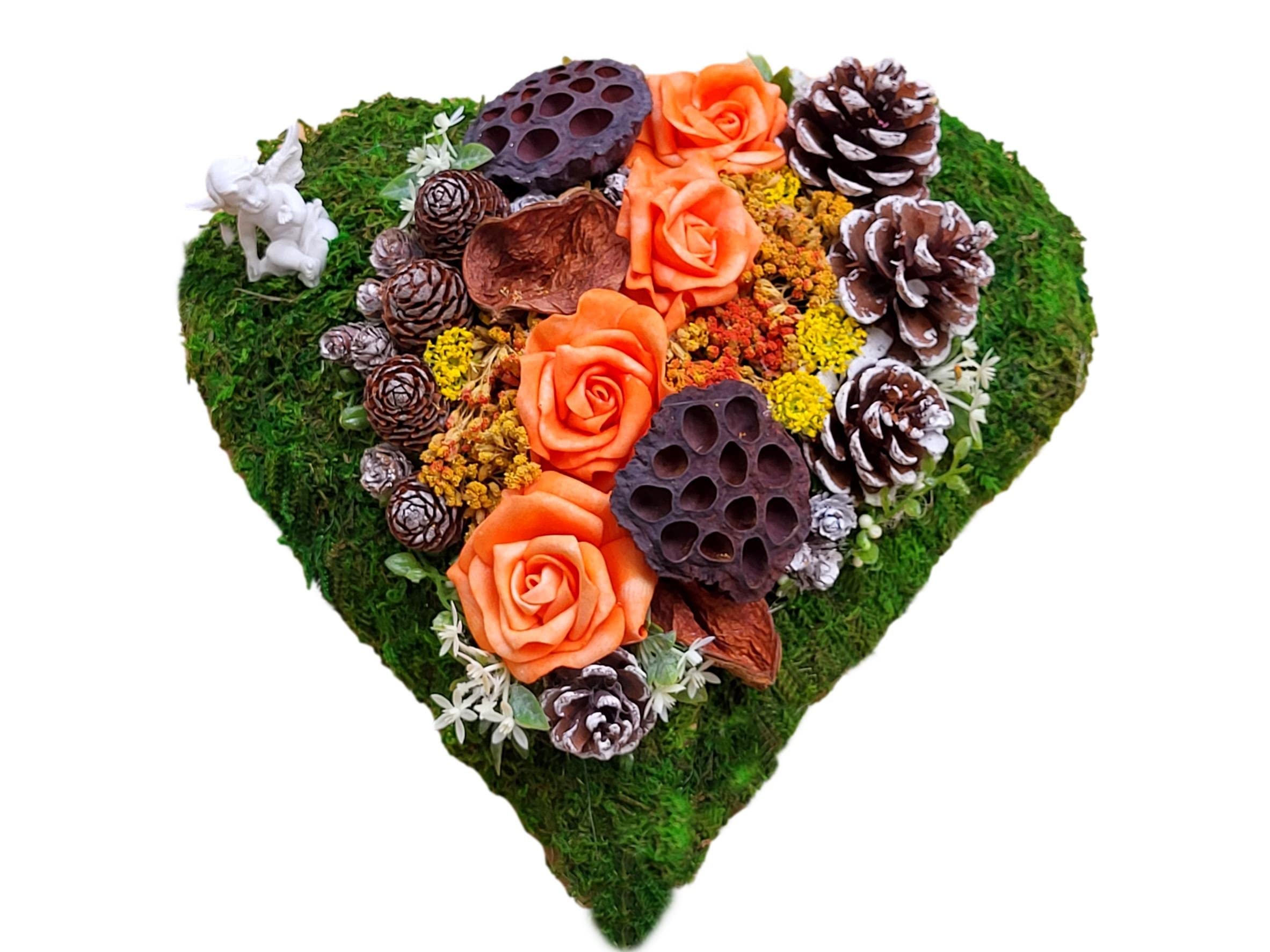 Der kleine Dekoladen Deko & Geschenke by Sabine Faust Lünen Grabschmuck Herzform Grabschmuck Blumengesteck Grabgesteck Urnengrab Grabaufleger künstlich