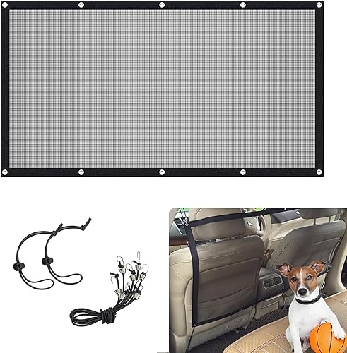 1 red divisora para automóvil, barrera para mascotas, malla para asiento trasero, red de aislamiento de obstáculos, malla de seguridad para