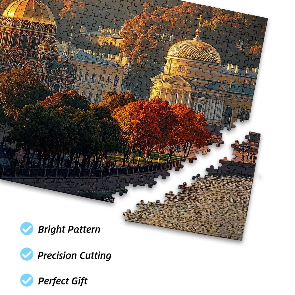 Puzzle 1500 elementów, dla dorosłych, jesień, Londyn, klasyczne drewniane puzzle dla dorosłych, 87 x 57 cm, niepożądane wyzwanie, gra edukacyjna, puzzle dla całej rodziny, relaksacyjny, prezent dla