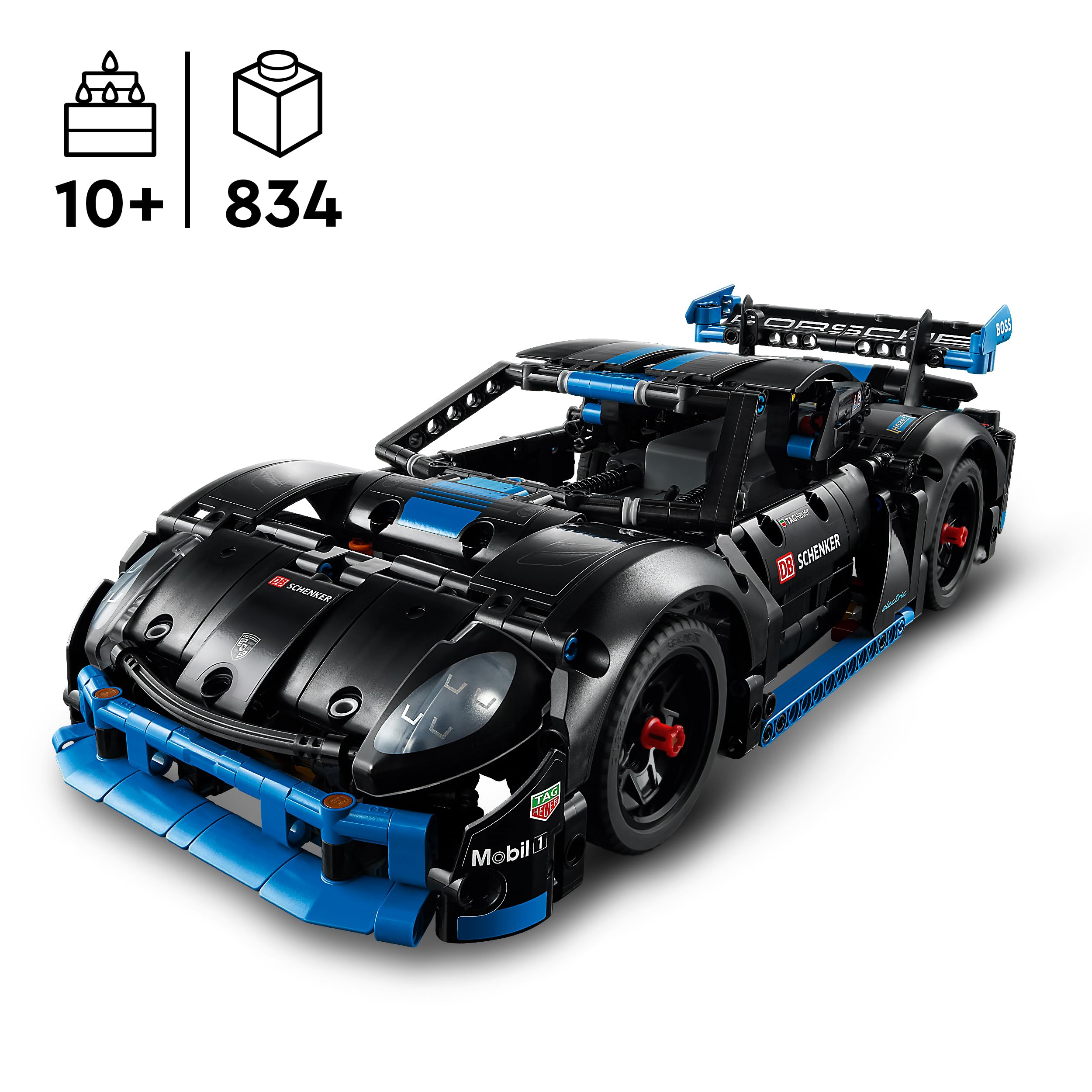 LEGO Technic Samochód wyścigowy Porsche GT4 e-Performance, Model Samochodu dla Dzieci, Wyścigówka do Zbudowania, Fajna Zabawka dla 10-latka, Chłopca i Dziewczynki, Pomysł na Prezent Urodzinowy, 42176