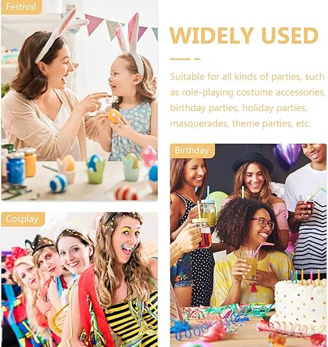 Miniatura 7 de Beaupretty Diadema de orejas de zorro de felpa de anime, diadema de orejas de gato de piel para cosplay, disfraz de fiesta, accesorios para el