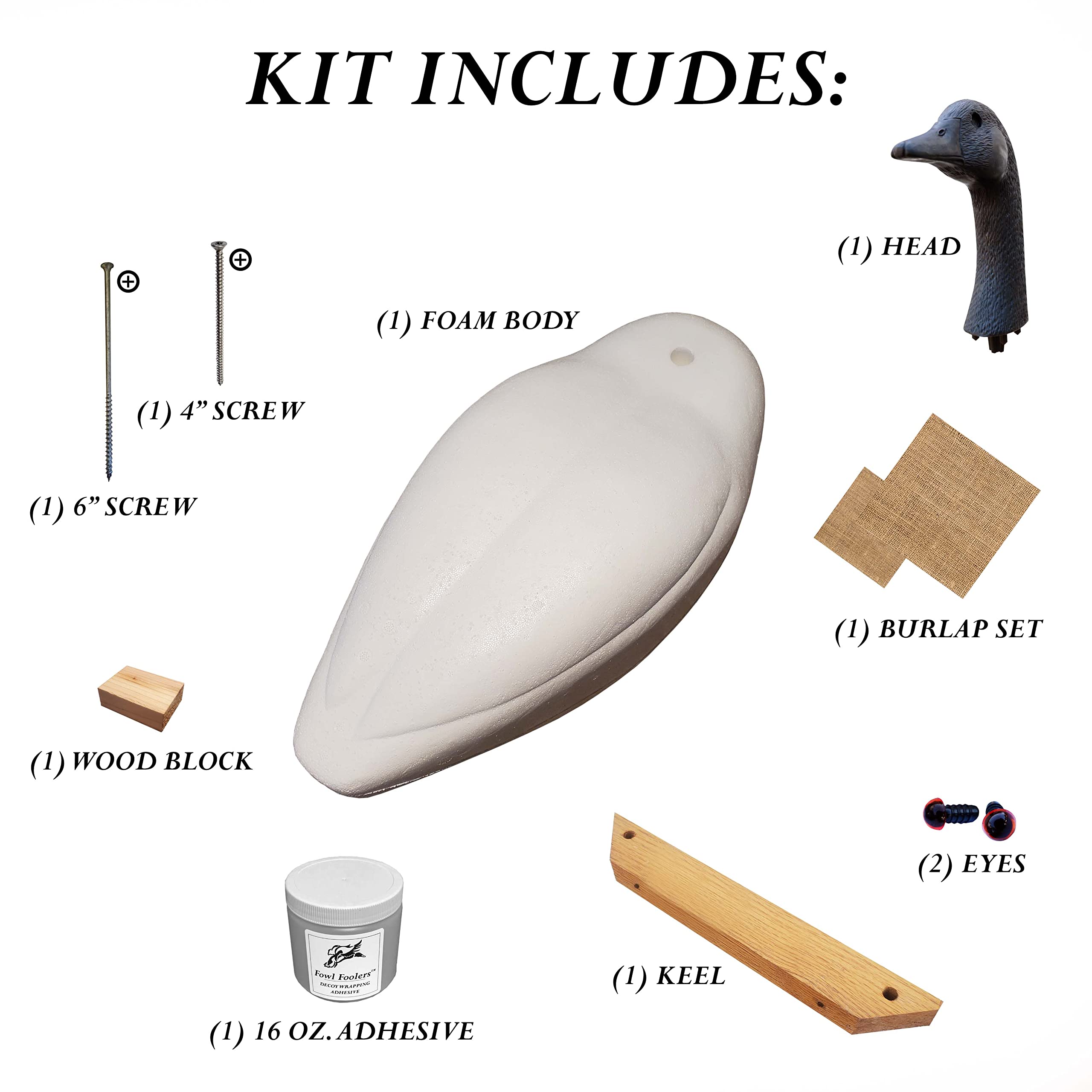 Fowl Foolers Goose Decoy Kit - Goose with Upright Head