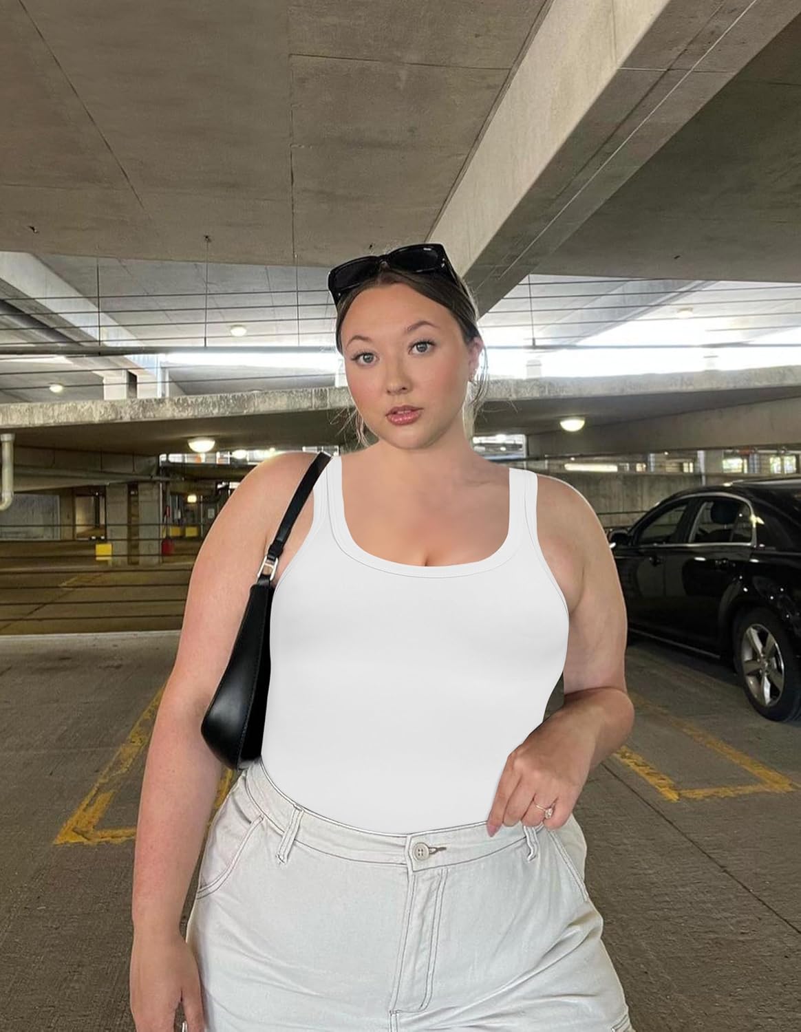 EUYZOU Womens Shapewear Tummy Control Tank Top Scoop Neck Seamless Compression Tanks for Women Body Shaper Camisole Top - Image 6