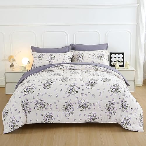 Miniatura 8 de Juego de edredón reversible de 7 piezas de estilo bohemio en una bolsa, tamaño King, colorido estilo bohemio rojo y azul, (1 edredón, 1 sábana