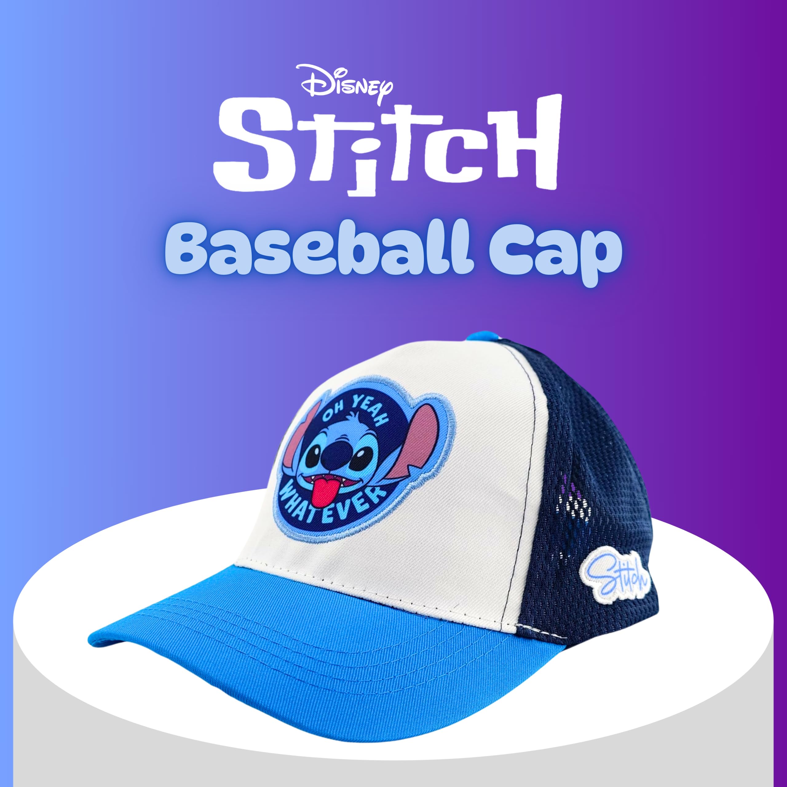 Disney Stitch Gorro para Niñas, Diseño Stitch y Angel Gorra de Beisbol Gorra de Verano Infantil, Regalo para Niñas y Adolescentes