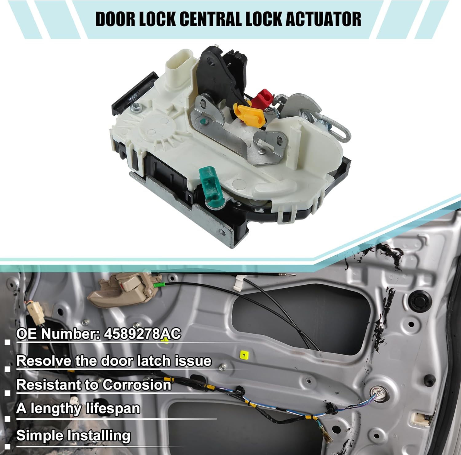 ACROPIX Rear Right Side Door Latch Actuator Door Lock Central Lock Actuator Fit for Dodge Nitro 2007-2011 No.4589278AC - Pack of 1