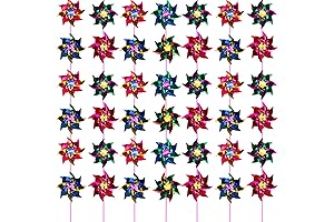 50 Plastic Mini Windmills for Garden Decor