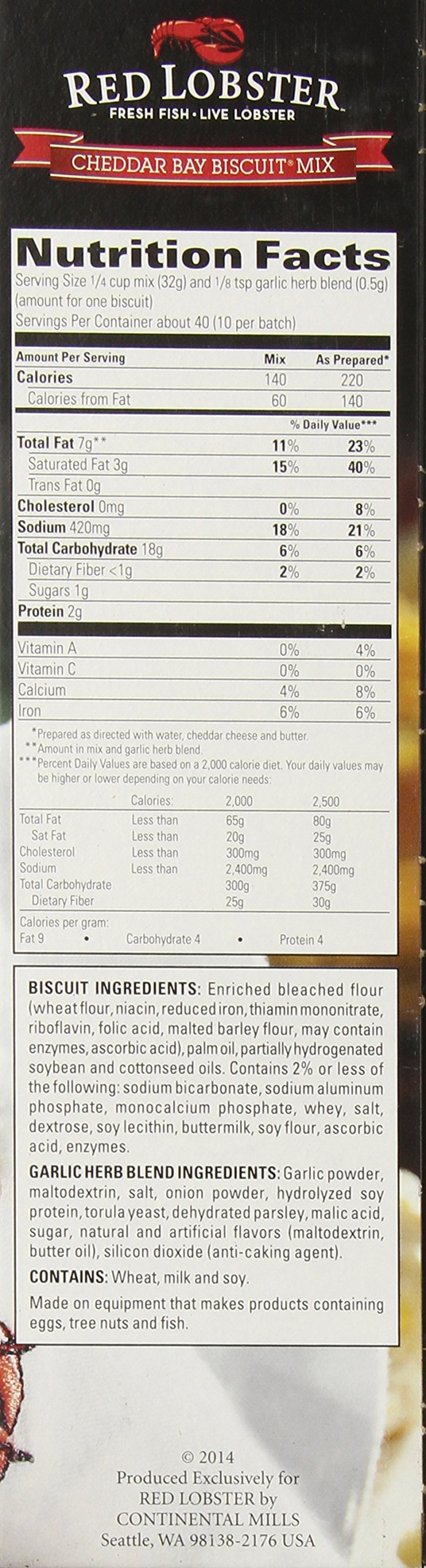 Red Lobster Cheddar Biscuits 2 lbs
