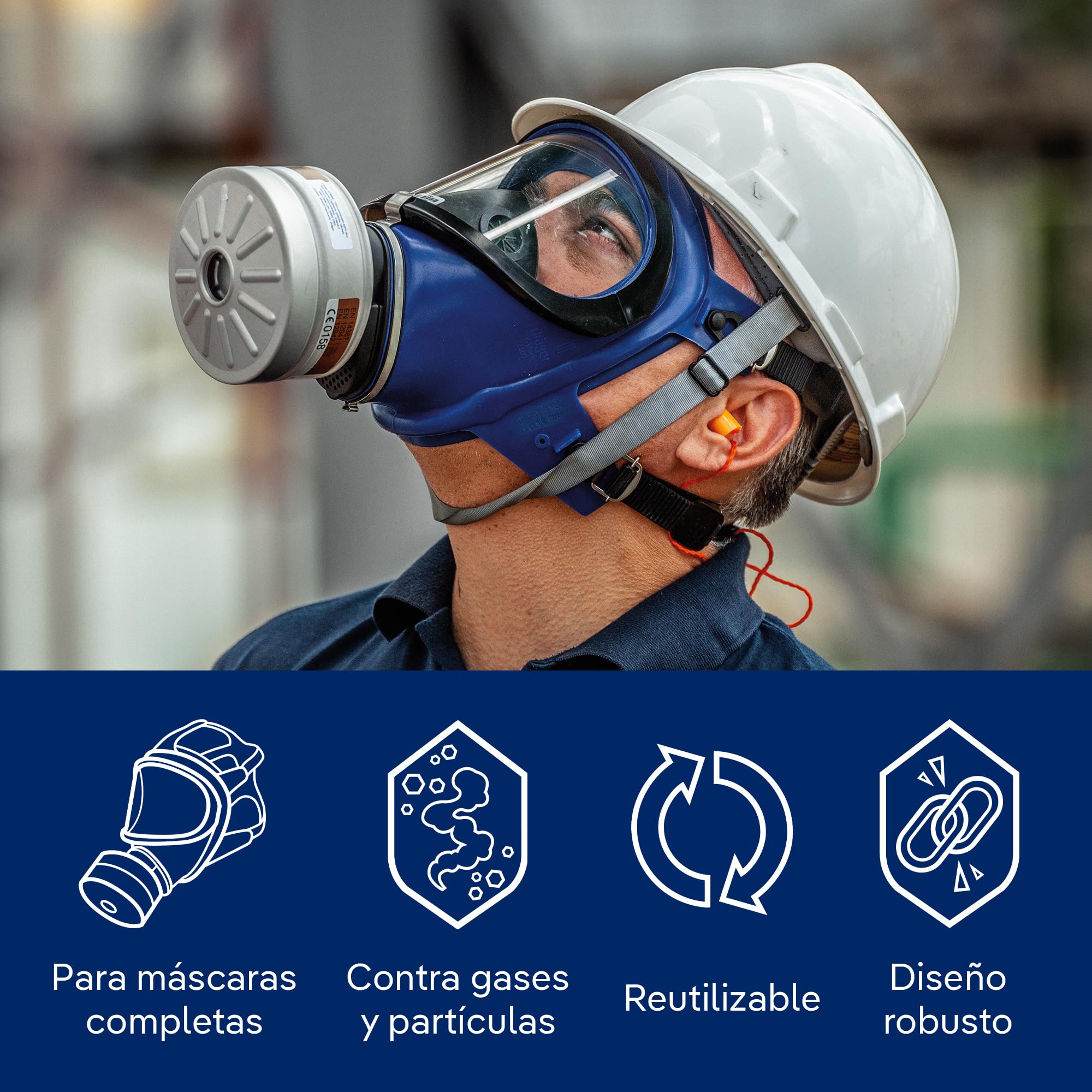 Filtro combinado de protección respiratoria Dräger Rd40 1140 A2 P3 R D