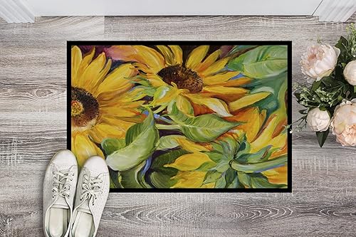 Miniatura 2 de Caroline's Treasures JMK1122MAT - Tapete para puerta delantera, 18 x 27 pulgadas, diseño de girasoles, para interiores y exteriores, para entrada,