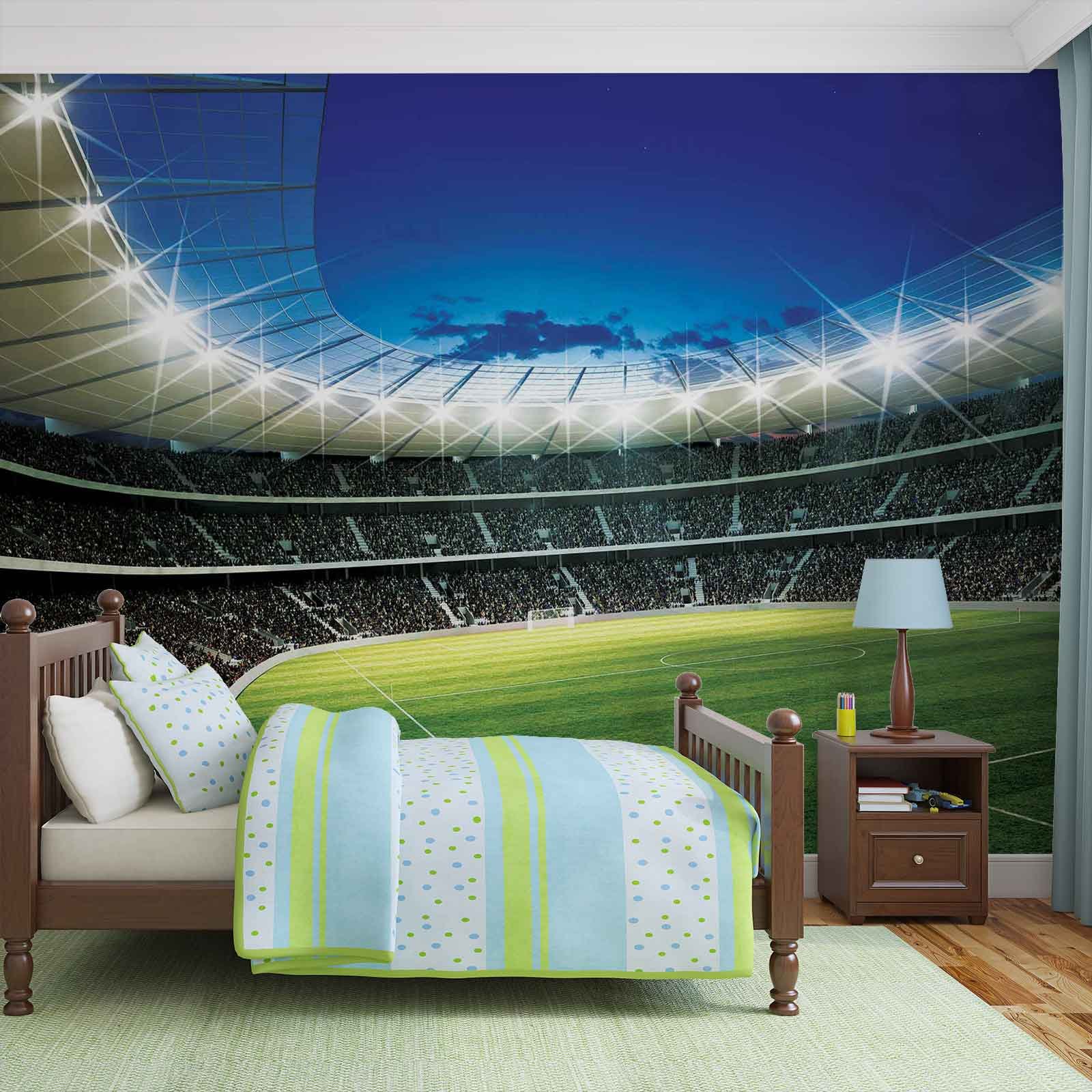 WallArena Vlies Fototapete, Fußball, 312x219cm | Fototapeten - Tapeten - für Wohnzimmer Schlafzimmer - Vliestapete Wandtapete Tapete 3D Effekt- inkl. Kleister