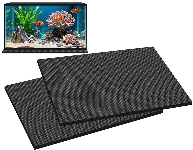 Manta Niveladora para Aquário em Espuma de Neoprene Antiderrapante ToLanbbt 60,96 x 30,48 x 0,51 cm, Pacote com 2