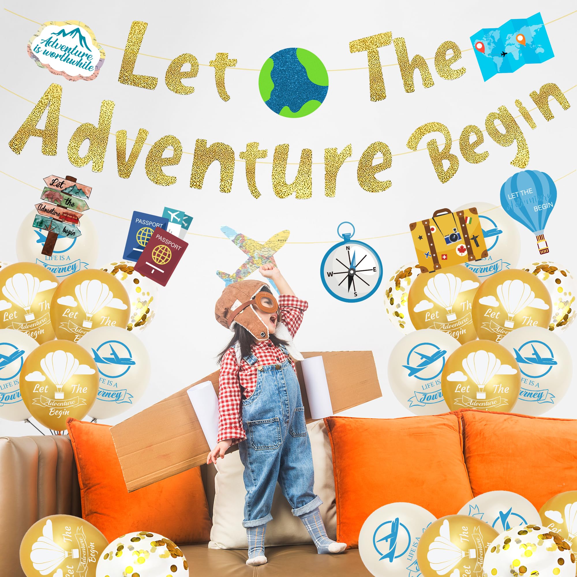 Bon Voyage Party Decorations Banner - Image 4