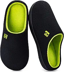 Pantufa masculina RockDove tipo tamanco, de espuma viscoelástica forrada com tecido sherpa