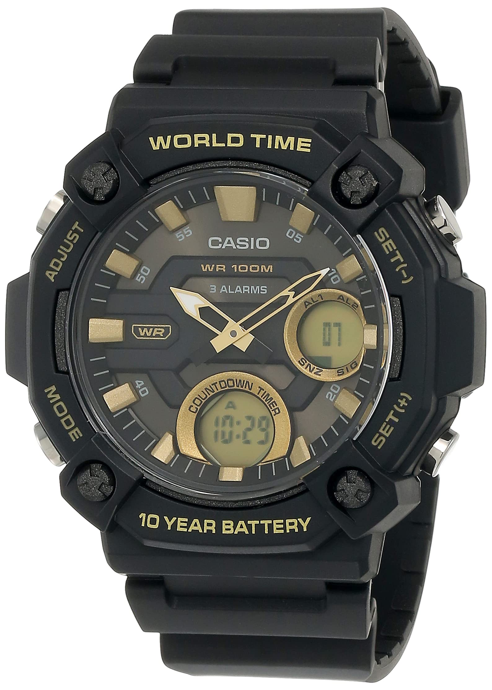 Casio Youth Analog-Digital Gold Dial Men AEQ-120W-9AVDF (AD264) (B09TP6FS7W) Amazon Price History, Amazon Price Tracker