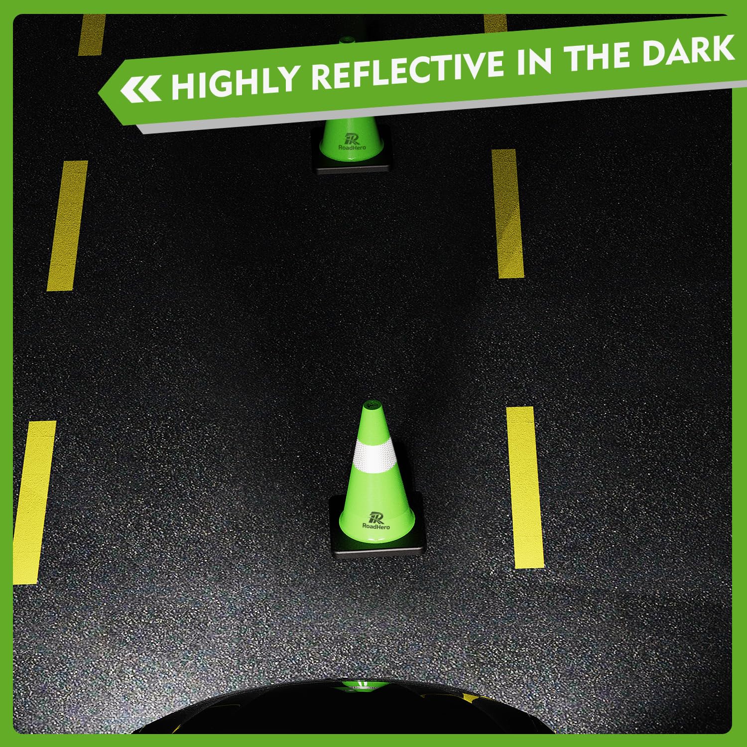 Collapsible Traffic Safety Cones - 18 Reflective Pop-up Set for Road Use