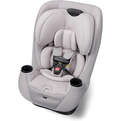 Maxi-Cosi Pria Max 3-in-1 Convertible Car Seat, Infant to Toddler Car Seat, ClipQuick Magnetic Chest Clip, Quick-Install Latch, Machine-Washable Cover, 5-100 lbs, Oyster Shell