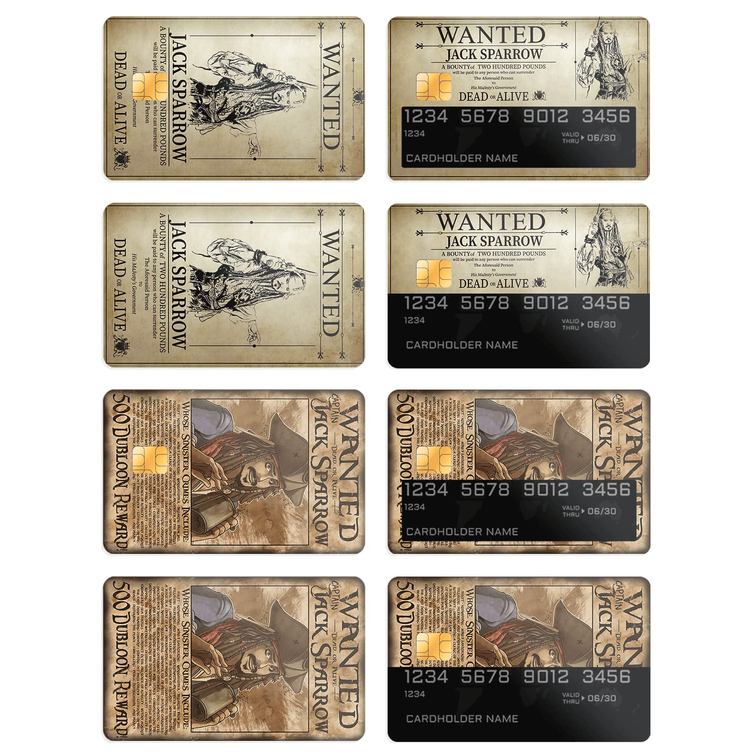 Amazon.com: Scoleswall 卡片傑克信用卡麻雀銀行海盜貼紙加勒比海貼花包裹乙烯基封面可拆卸纖薄設計印刷標籤防水保護套,覆蓋生日禮物,約19.0  x 14.7 x 0.0 公分: 服裝，鞋子和珠寶