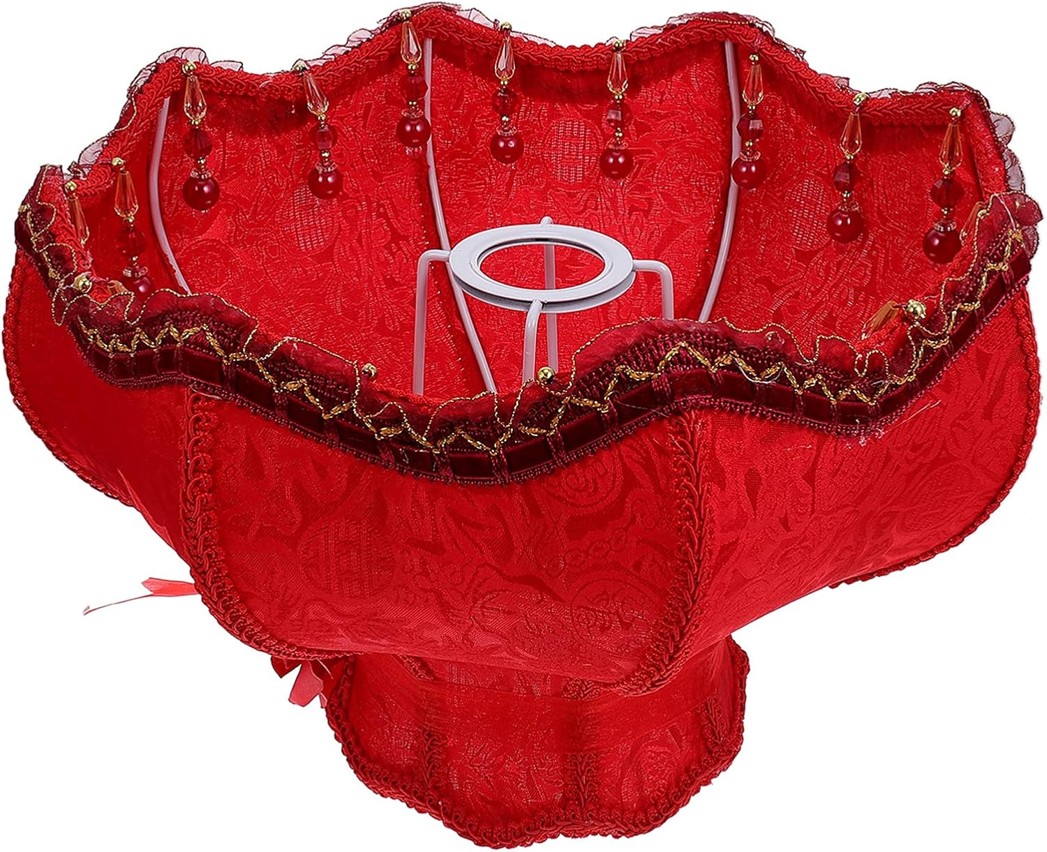 Uonlytech Vintage Decor Large Lamp Shade, Scallop Bell Lamp Shades E27 Vintage Lamp Shade with