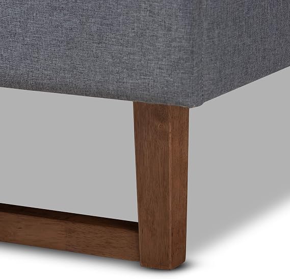 Baxton Studio Bed Frame, Double, Dark Gray