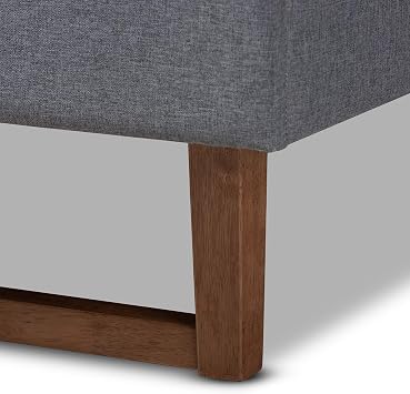 Baxton Studio Bed Frame, Double, Dark Gray