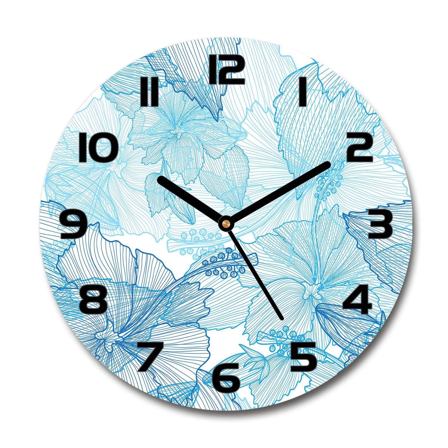 Horloge de salon en verre Tulup 60x60 cm pour une ambiance exotique et apaisante