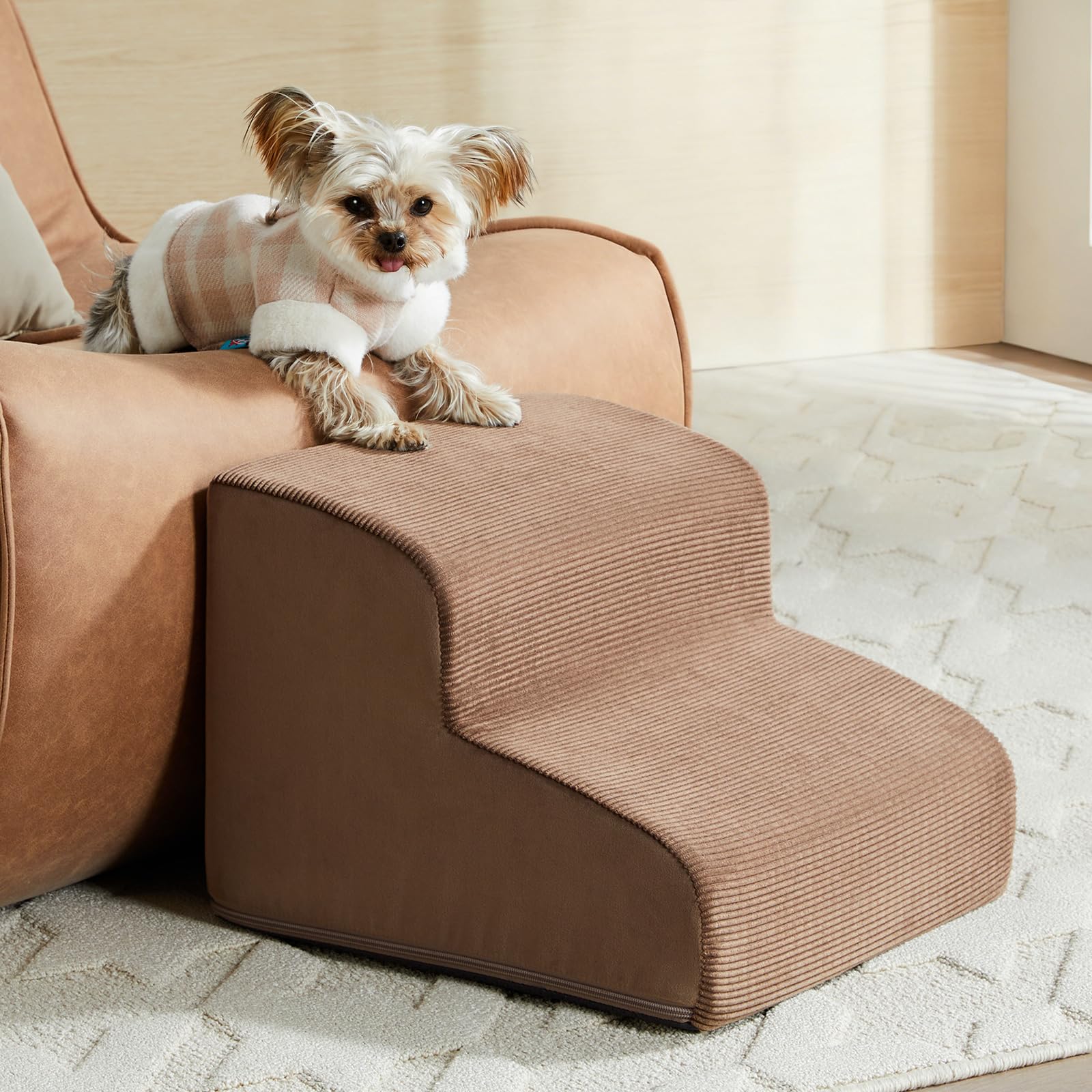 Photo 1 of ***STOCK PHOTO FOR REFERENCE ONLY***
LEXTRO Dog Stairs for Small Dogs, 2-Steps Dog Ramp for Couch, Pet Stairs with Highly Supportive Foam and Non-Slip Bottom, Pet Steps for Cat & Doggie (High 11.8 Inch)