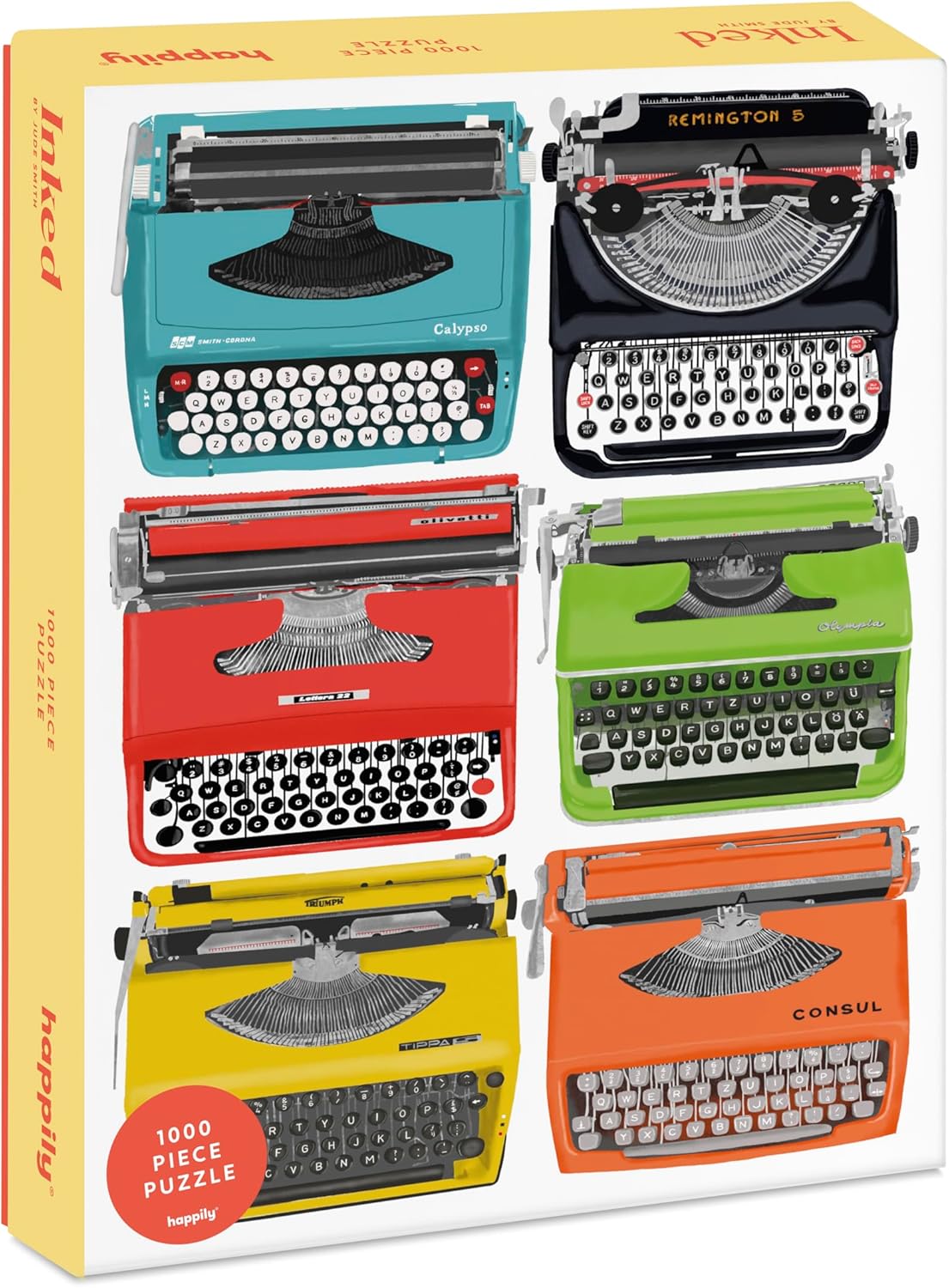 Inked 1000 Piece Jigsaw Puzzle for Adults | Premium 100% Recycled Board | Modern 1000 Piece Puzzle for Adults | Happily Jigsaw Puzzles, HAPPILY013SOMETHING FISHY