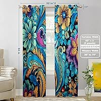 Vista 86 de Shrahala Ethnic Geometric Tribal Kitchen Valances Half Window Curtain, Native American Navajo Tribal Design Print Kitchen Valance for Window Ink